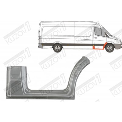 Арка Передняя + Порог + 1/3 Стойки (правая) Polcar для Mercedes Sprinter 2013-2017 - фото